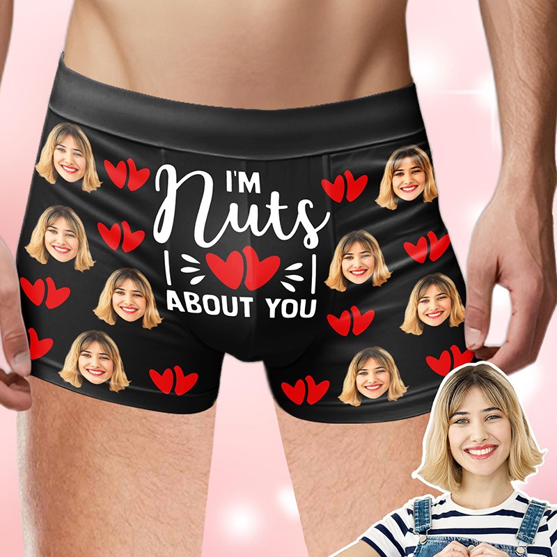 Personalised Boxers for Husband Custom Face Underwear Funny Wedding Gift for Bridegroom Anniversary Gift