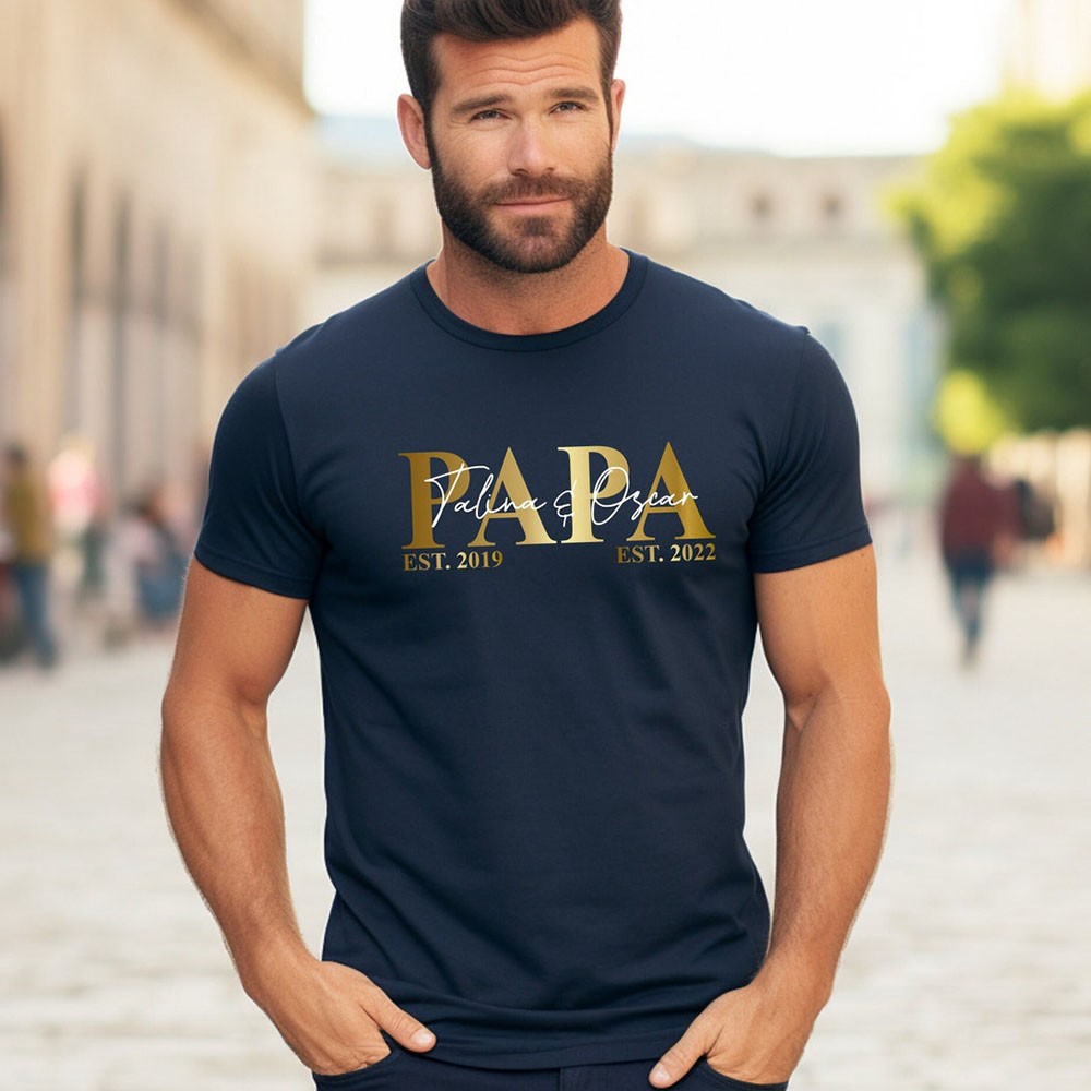 Personalised PAPA DAD Sweatshirt Hoodie with Kid's Names Father's Day Gift Cool Dad Gift