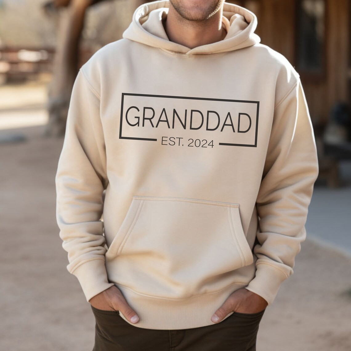 Personalised DAD GRANDDAD POP EST Sweatshirt with Kids' Names on Sleeve Father's Day Gift