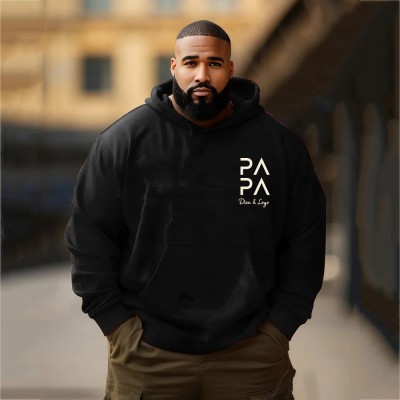 Personalised Plus Size PAPA DAD Hoodie Sweatshirt T-shirt with the Child's Names and EST Father's Day Gift