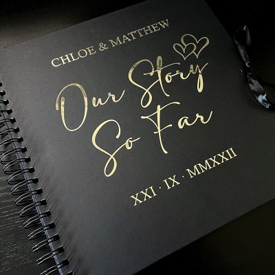 Our Story So Far Personalised Couples Scrapbook Valentine's Anniversary Photo Album Couple Gifts 