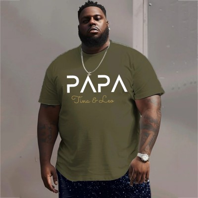 Personalised Plus Size PAPA Sweatshirt Hoodie with Kid's Names Father's Day Gift For Him