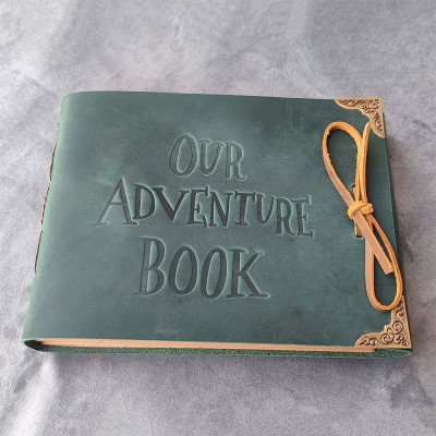 Personalised Genuine Leather Photo Album Our Adventure Book Valentine's Day Anniversary Gift For Couple