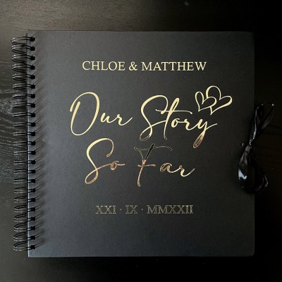 Our Story So Far Personalised Couples Scrapbook Valentine's Anniversary Photo Album Couple Gifts 